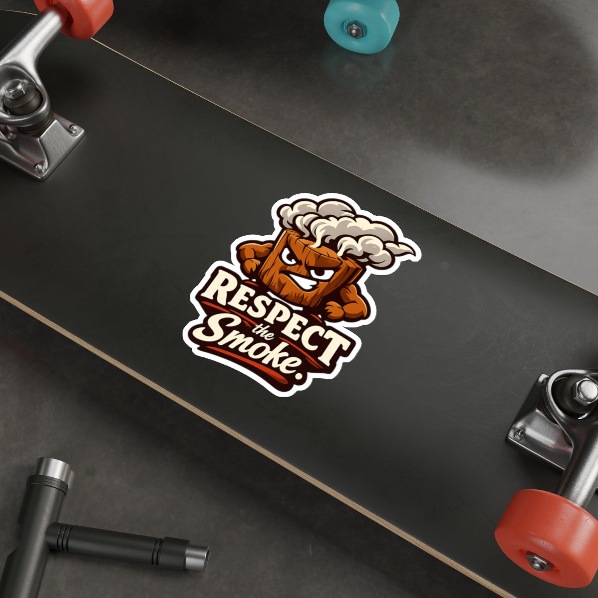 Respect the Smoke Die-Cut Sticker — Funny BBQ Sticker