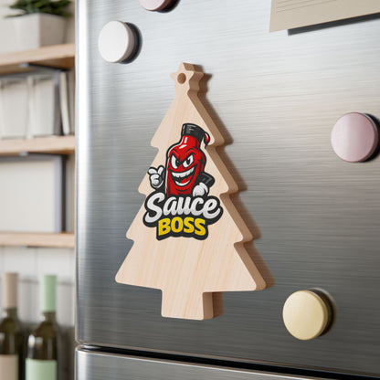 Sauce Boss Wooden Ornament — Funny BBQ Christmas Ornament