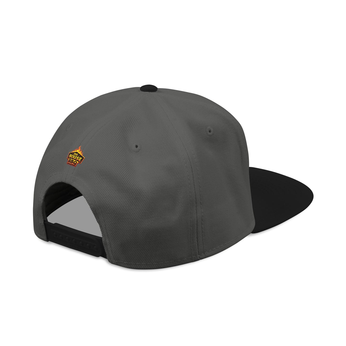 Embroidered Orange Mascot Snapback Hat — Retro Sports Logo Cap