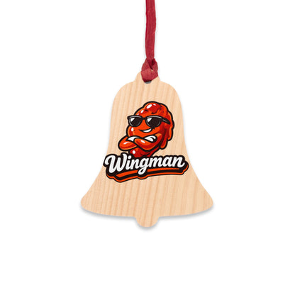 Wingman Wooden Ornament — Funny BBQ Christmas Ornament