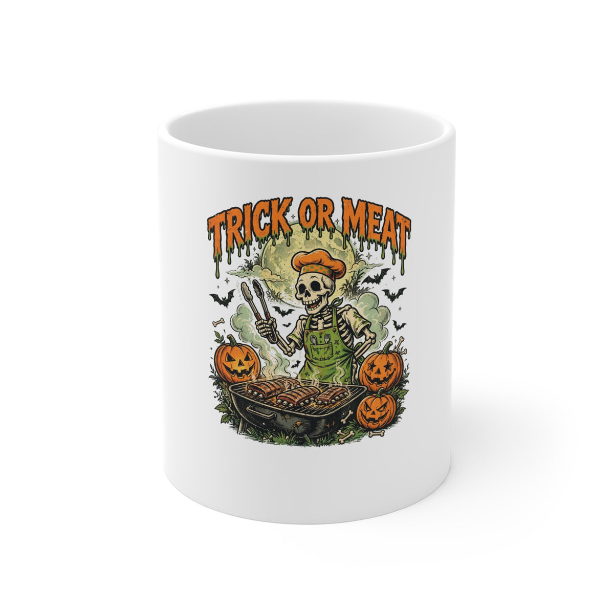 Trick or Meat Mug — Funny BBQ Coffee Mug, 11 oz