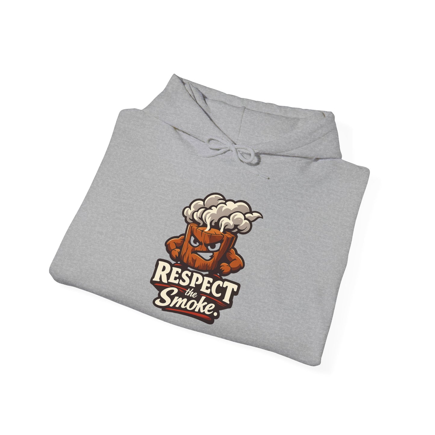 Respect the Smoke Hoodie – Retro Cartoon BBQ / Grilling Pullover