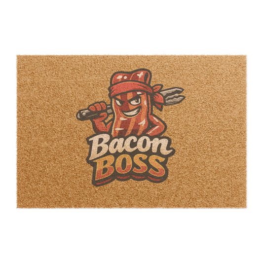 Bacon Boss Doormat — Funny BBQ Welcome Mat, 24x16