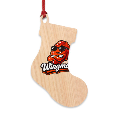 Wingman Wooden Ornament — Funny BBQ Christmas Ornament