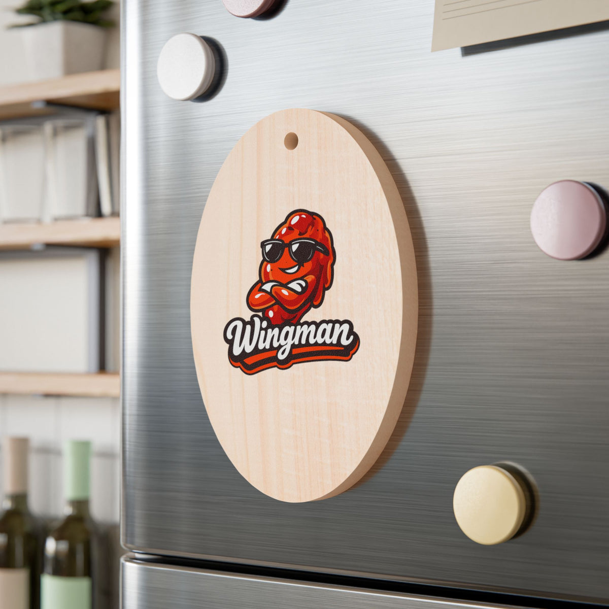 Wingman Wooden Ornament — Funny BBQ Christmas Ornament