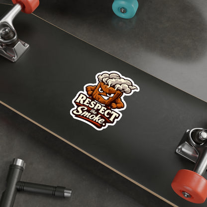 Respect the Smoke Die-Cut Sticker — Funny BBQ Sticker