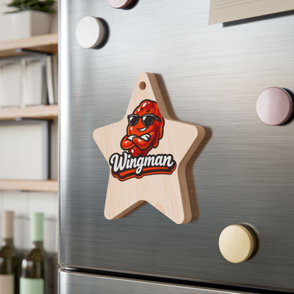 Wingman Wooden Ornament — Funny BBQ Christmas Ornament