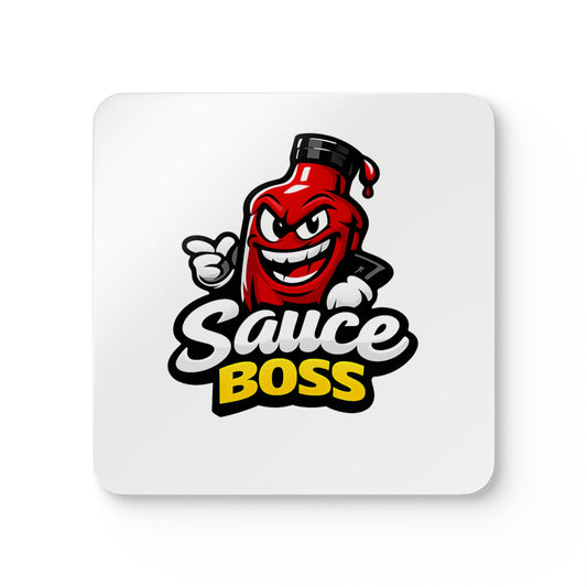 Sauce Boss Coasters — Funny BBQ Cork Coaster Set of 4
