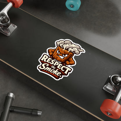 Respect the Smoke Die-Cut Sticker — Funny BBQ Sticker