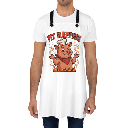 Pit Happens Apron -- Funny BBQ Pig Pitmaster Grilling Apron