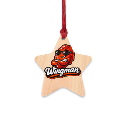 Wingman Wooden Ornament — Funny BBQ Christmas Ornament