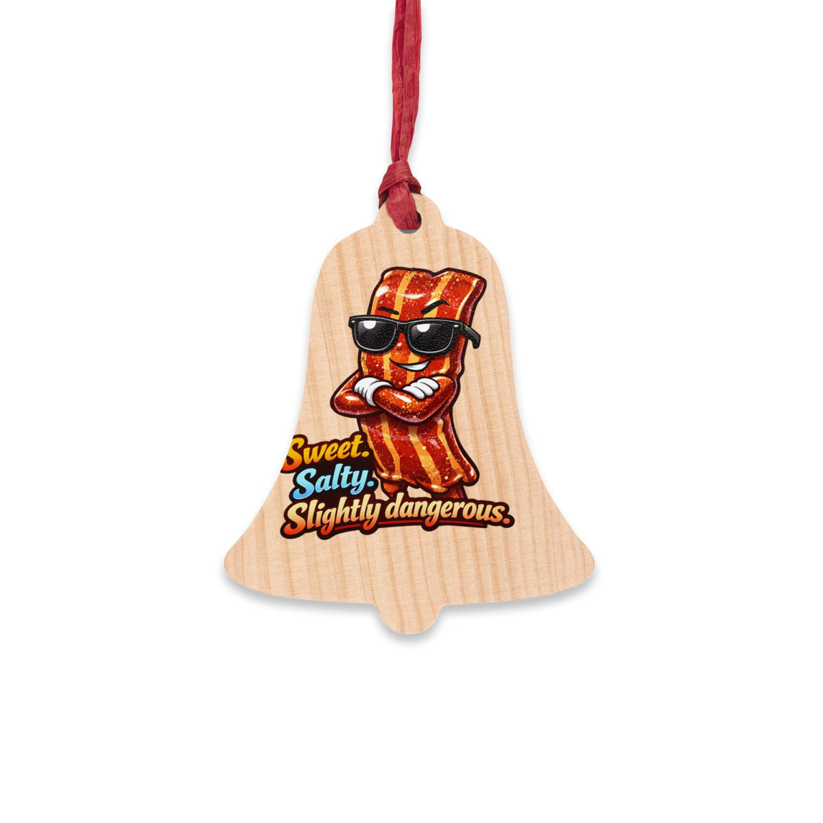 Sweet, Salty & Slightly Dangerous Wooden Ornament — Funny BBQ Christmas Ornament