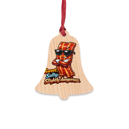 Sweet, Salty & Slightly Dangerous Wooden Ornament — Funny BBQ Christmas Ornament