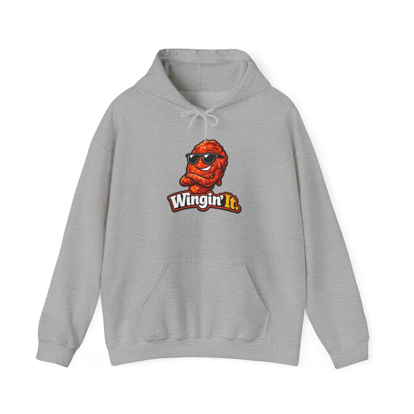 Wingin' It Chicken Wing Hoodie — Funny Foodie Comfort Pullover