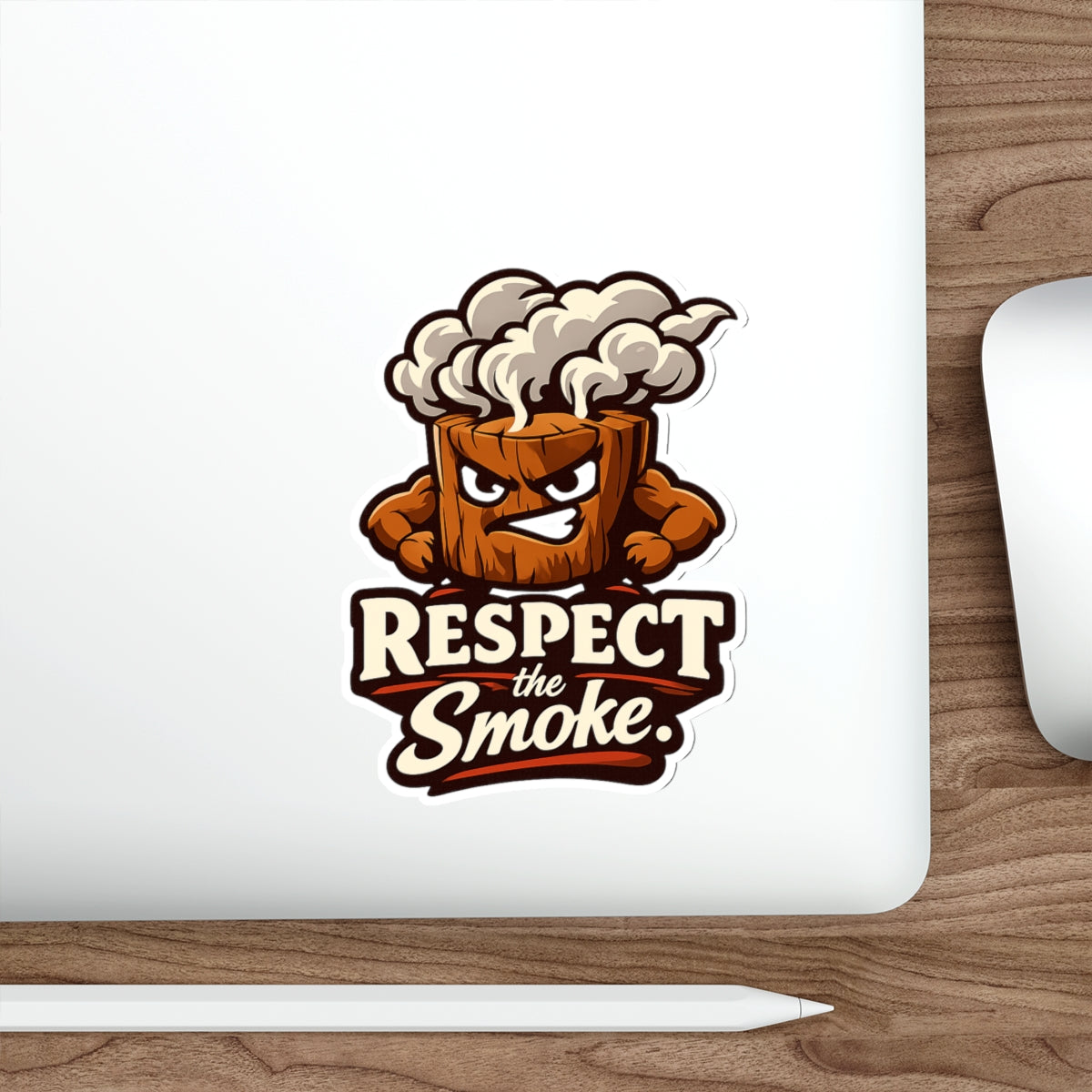 Respect the Smoke Die-Cut Sticker — Funny BBQ Sticker