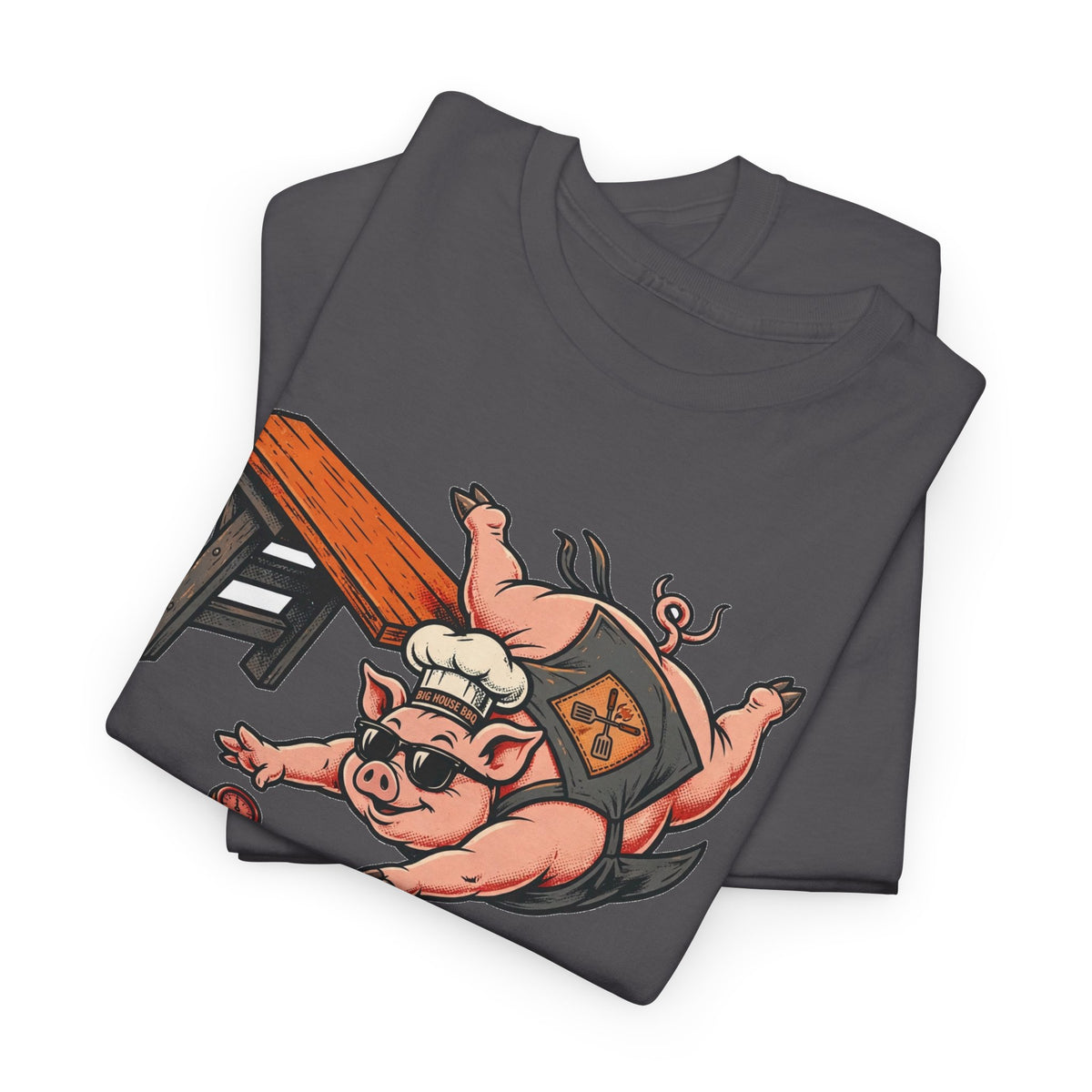 Fat Side Down Tee — Funny BBQ Pig Pitmaster Shirt