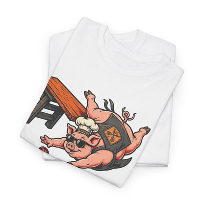 Fat Side Down Tee — Funny BBQ Pig Pitmaster Shirt