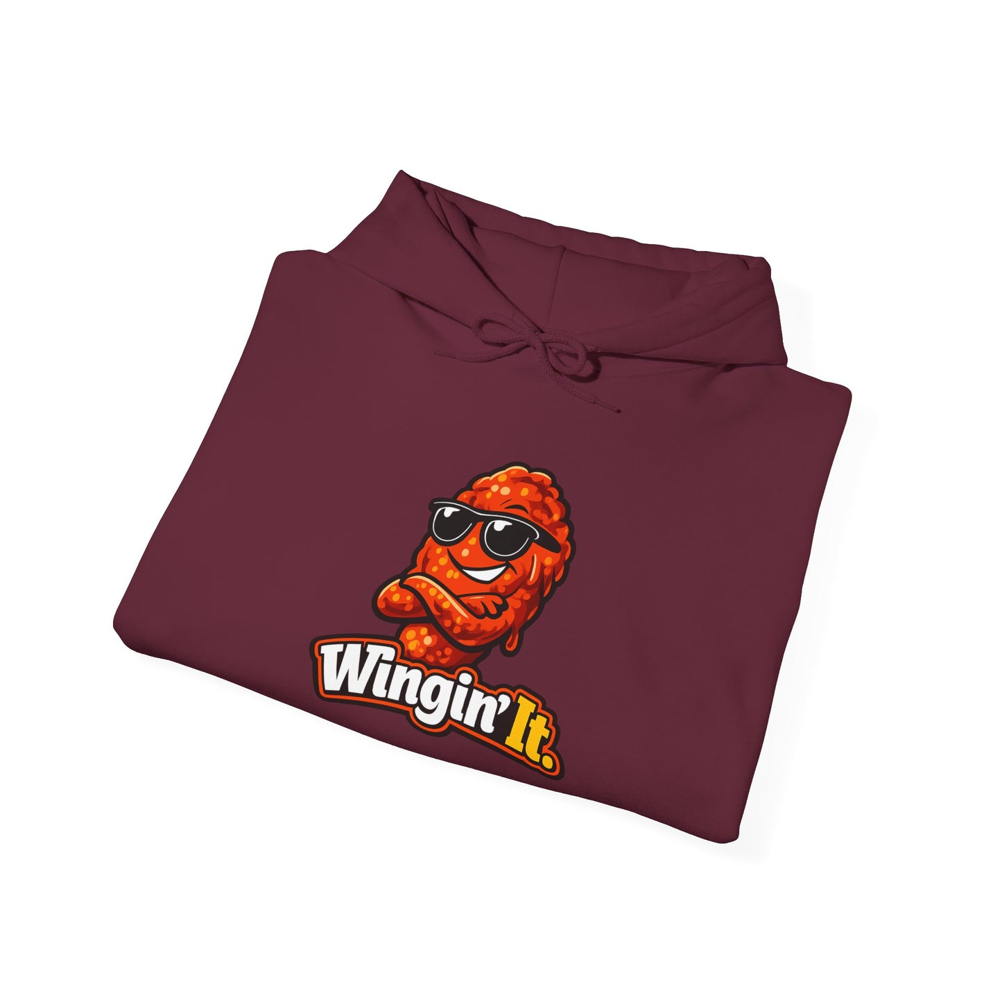 Wingin' It Chicken Wing Hoodie — Funny Foodie Comfort Pullover