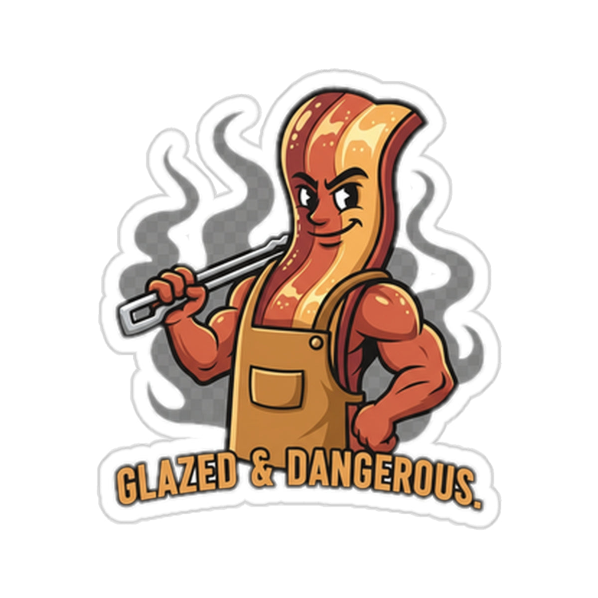 Glazed & Dangerous Die-Cut Sticker — Funny BBQ Sticker