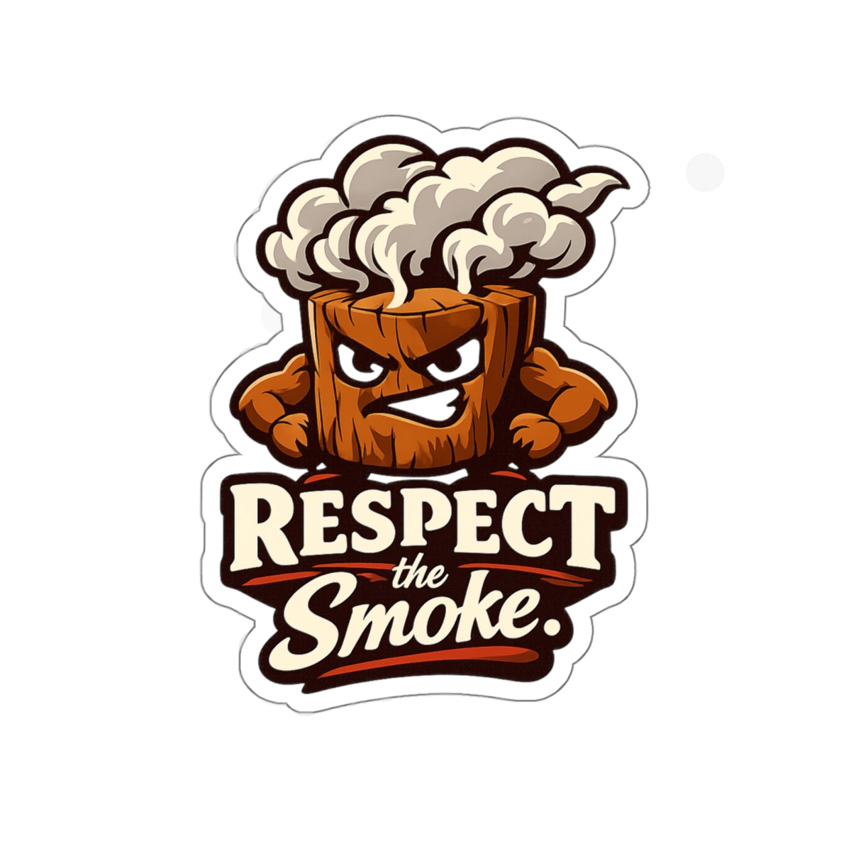 Respect the Smoke Die-Cut Sticker — Funny BBQ Sticker