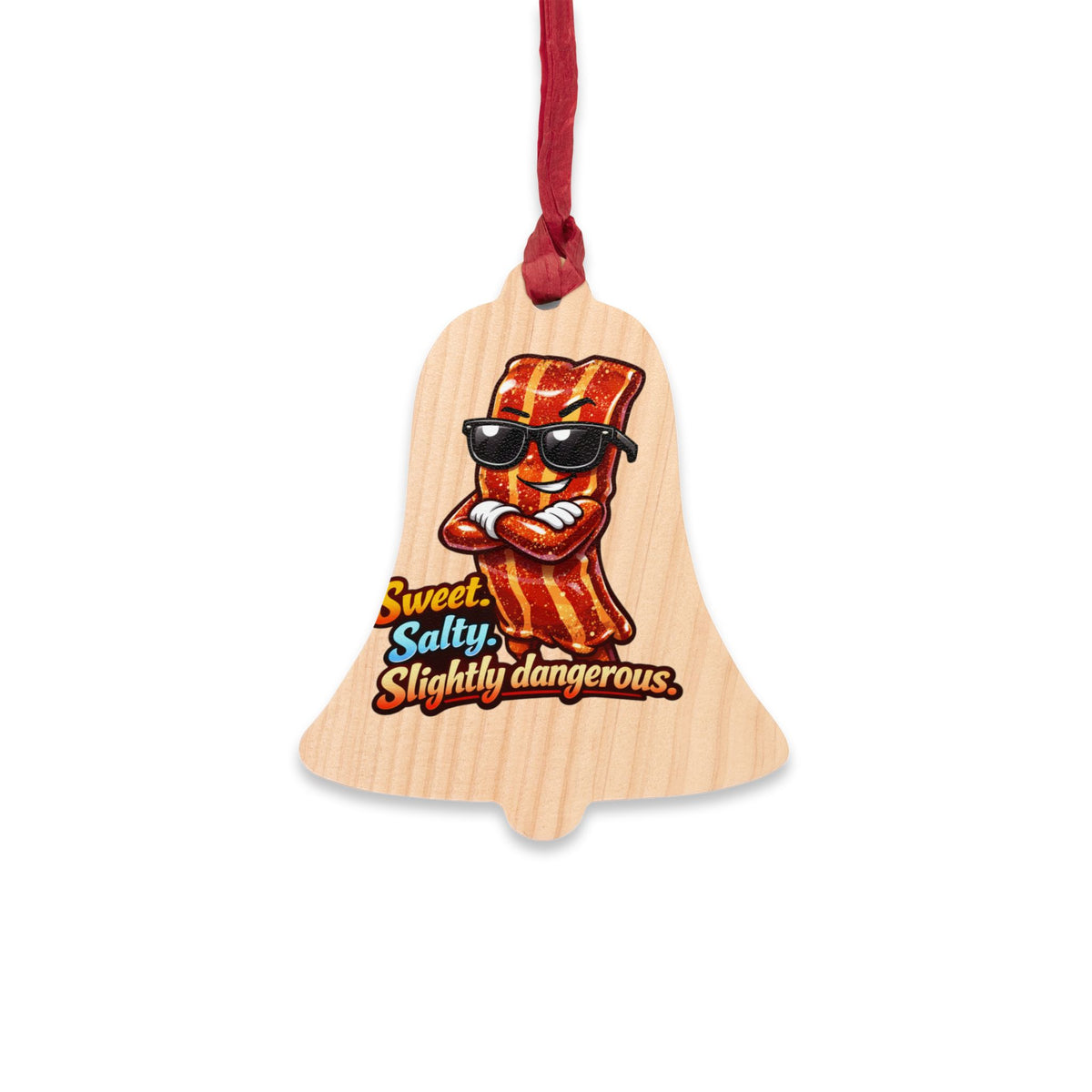 Sweet, Salty & Slightly Dangerous Wooden Ornament — Funny BBQ Christmas Ornament