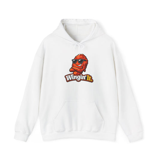 Wingin' It Chicken Wing Hoodie — Funny Foodie Comfort Pullover