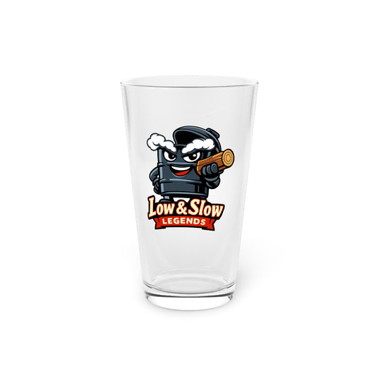Low & Slow Legends Pint Glass — Funny BBQ Beer Glass, 16oz