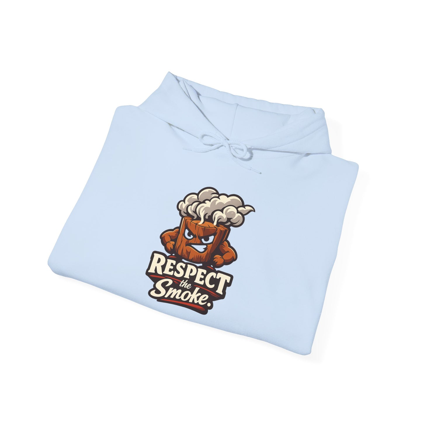 Respect the Smoke Hoodie – Retro Cartoon BBQ / Grilling Pullover