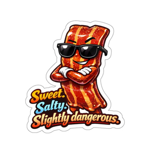 Sweet, Salty & Slightly Dangerous Die-Cut Sticker — Funny BBQ Sticker
