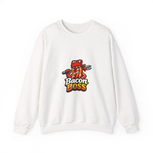 Bacon Boss Crewneck Sweatshirt — Funny BBQ Bacon Pullover