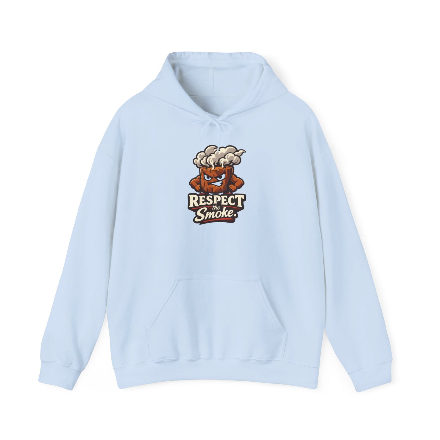 Respect the Smoke Hoodie – Retro Cartoon BBQ / Grilling Pullover