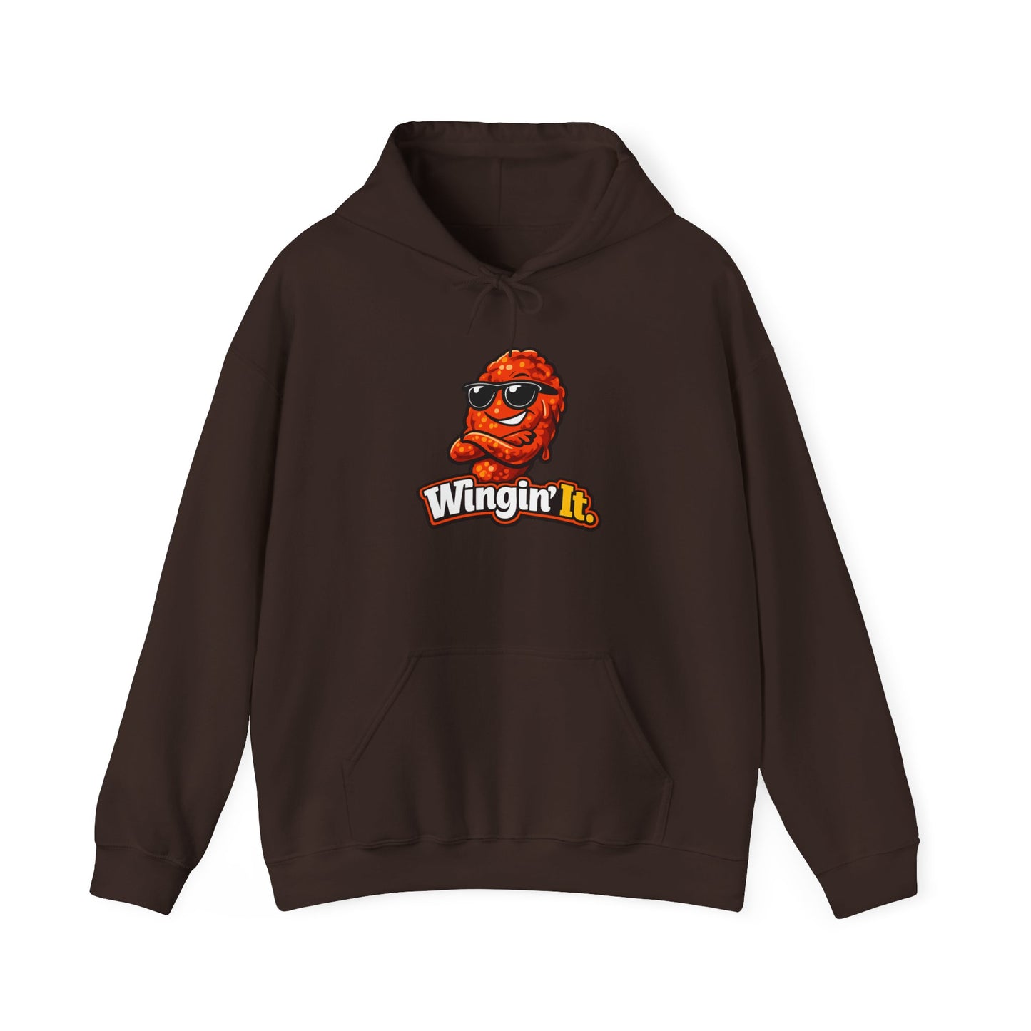 Wingin' It Chicken Wing Hoodie — Funny Foodie Comfort Pullover