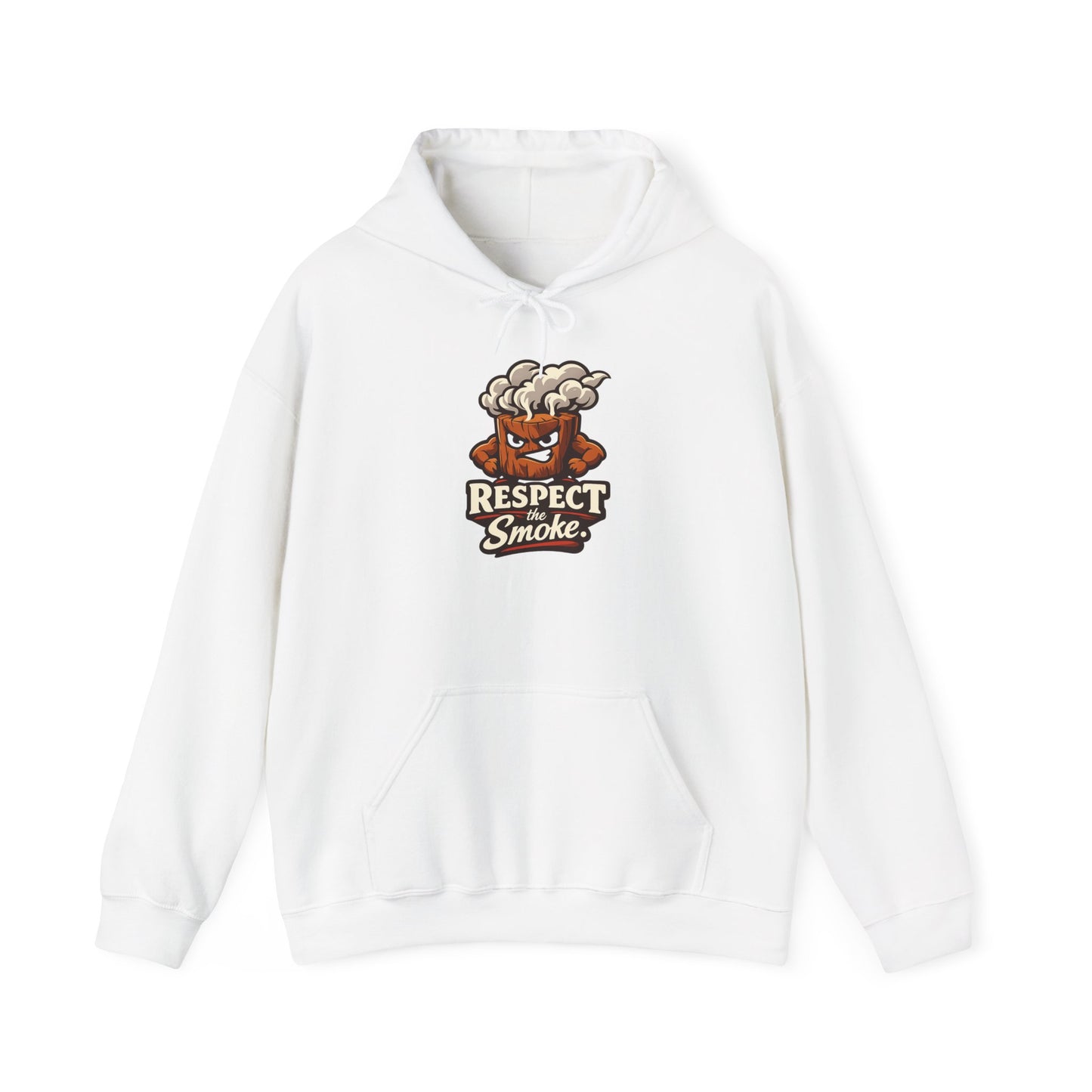 Respect the Smoke Hoodie – Retro Cartoon BBQ / Grilling Pullover