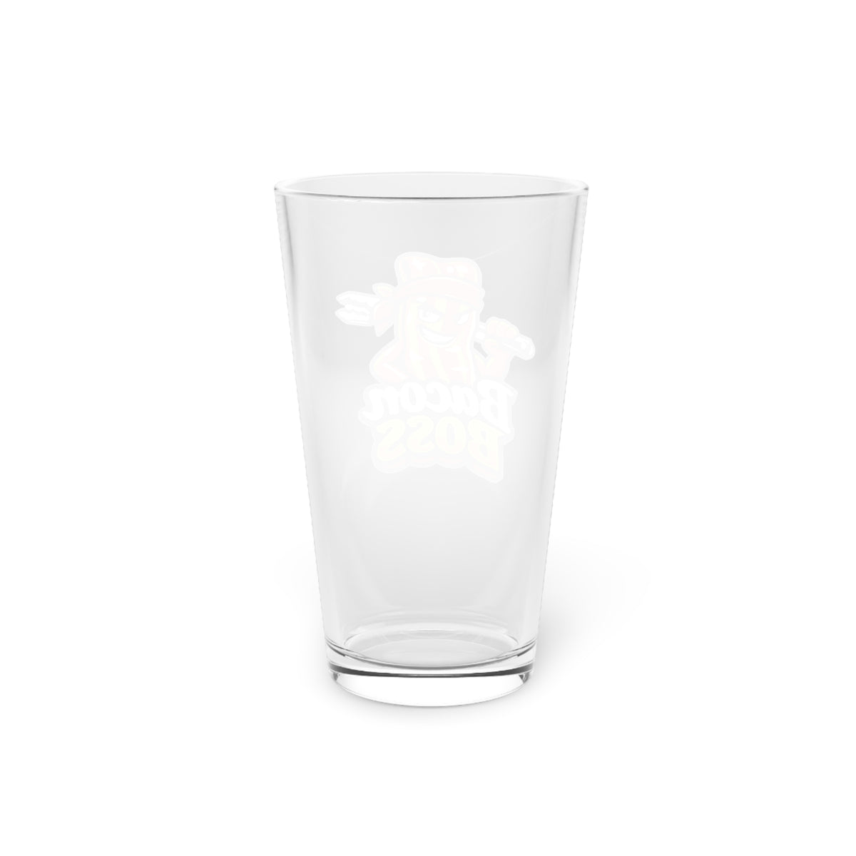 Bacon Boss Pint Glass — Funny BBQ Beer Glass, 16oz