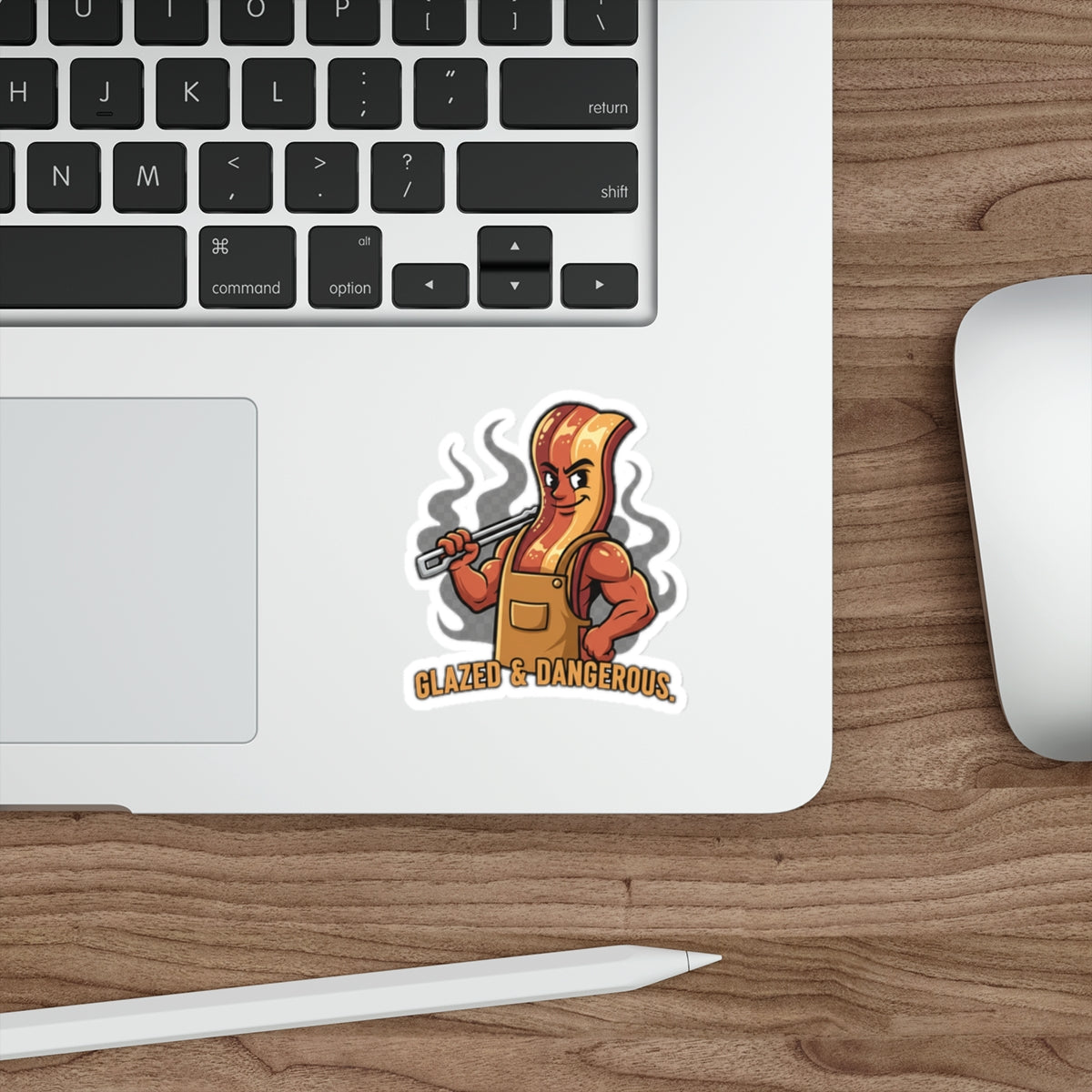 Glazed & Dangerous Die-Cut Sticker — Funny BBQ Sticker
