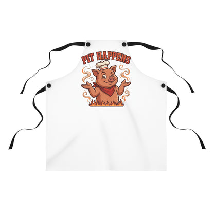 Pit Happens Apron -- Funny BBQ Pig Pitmaster Grilling Apron