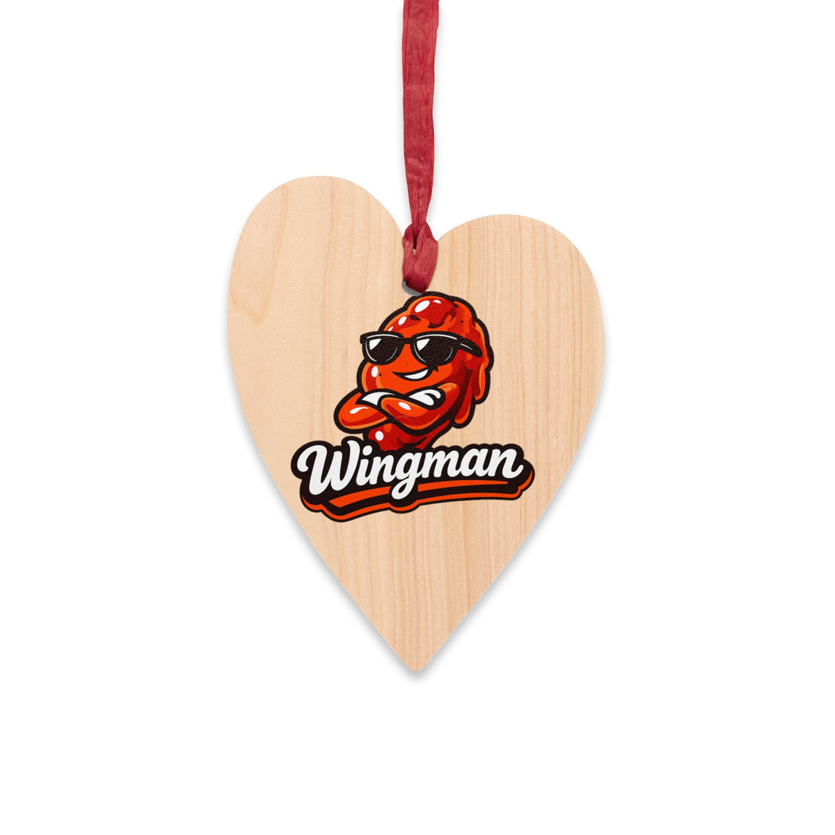 Wingman Wooden Ornament — Funny BBQ Christmas Ornament