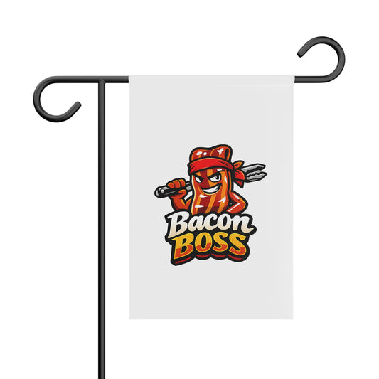 Bacon Boss Garden Flag — Funny BBQ Yard Decor, 12x18