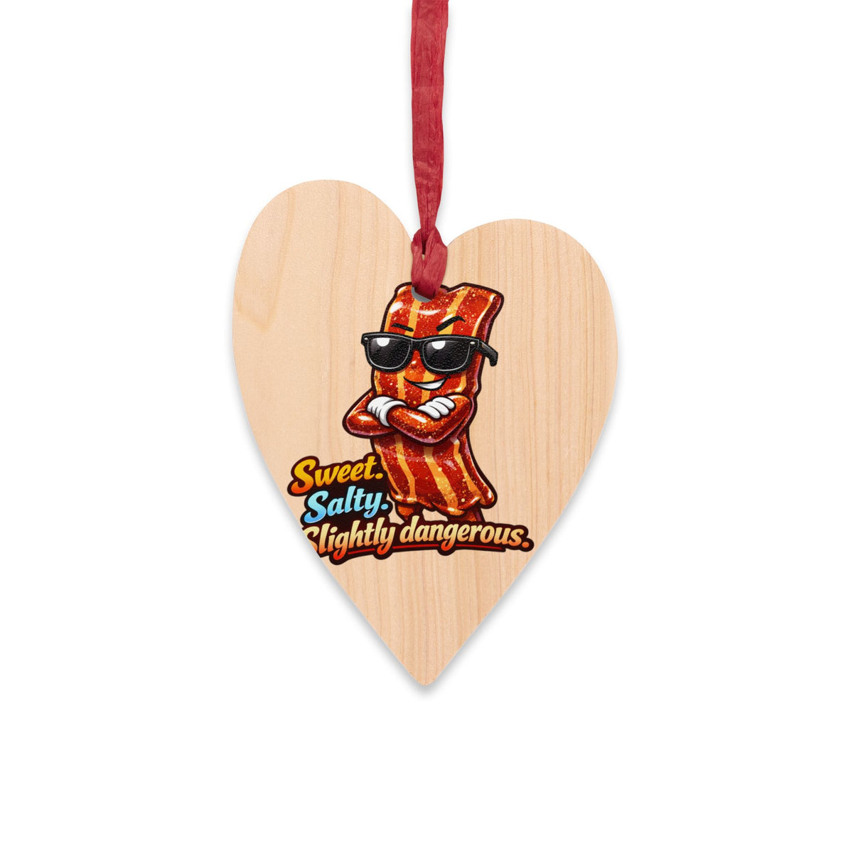 Sweet, Salty & Slightly Dangerous Wooden Ornament — Funny BBQ Christmas Ornament