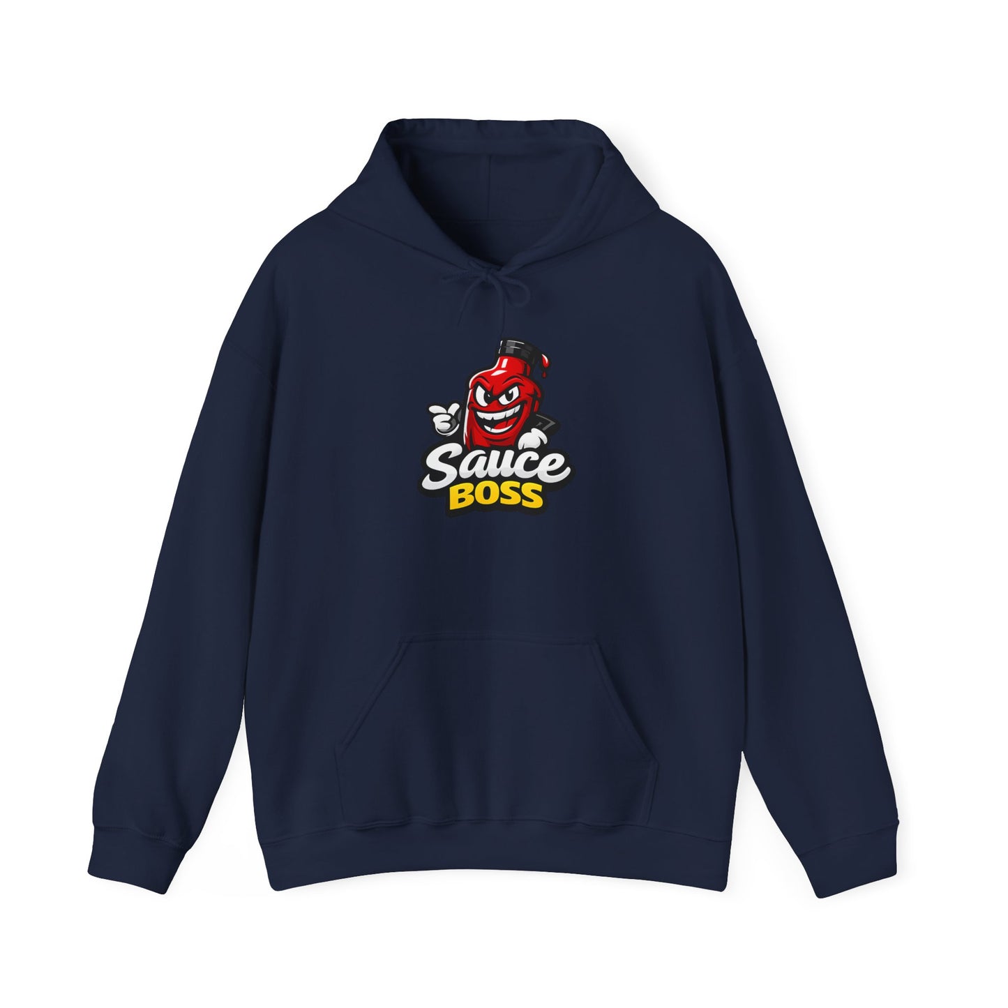 Sauce Boss Hoodie — Funny Hot Sauce Logo Pullover