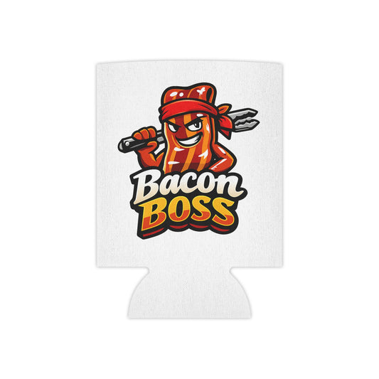 Bacon Boss Can Cooler — Funny BBQ Beer Koozie