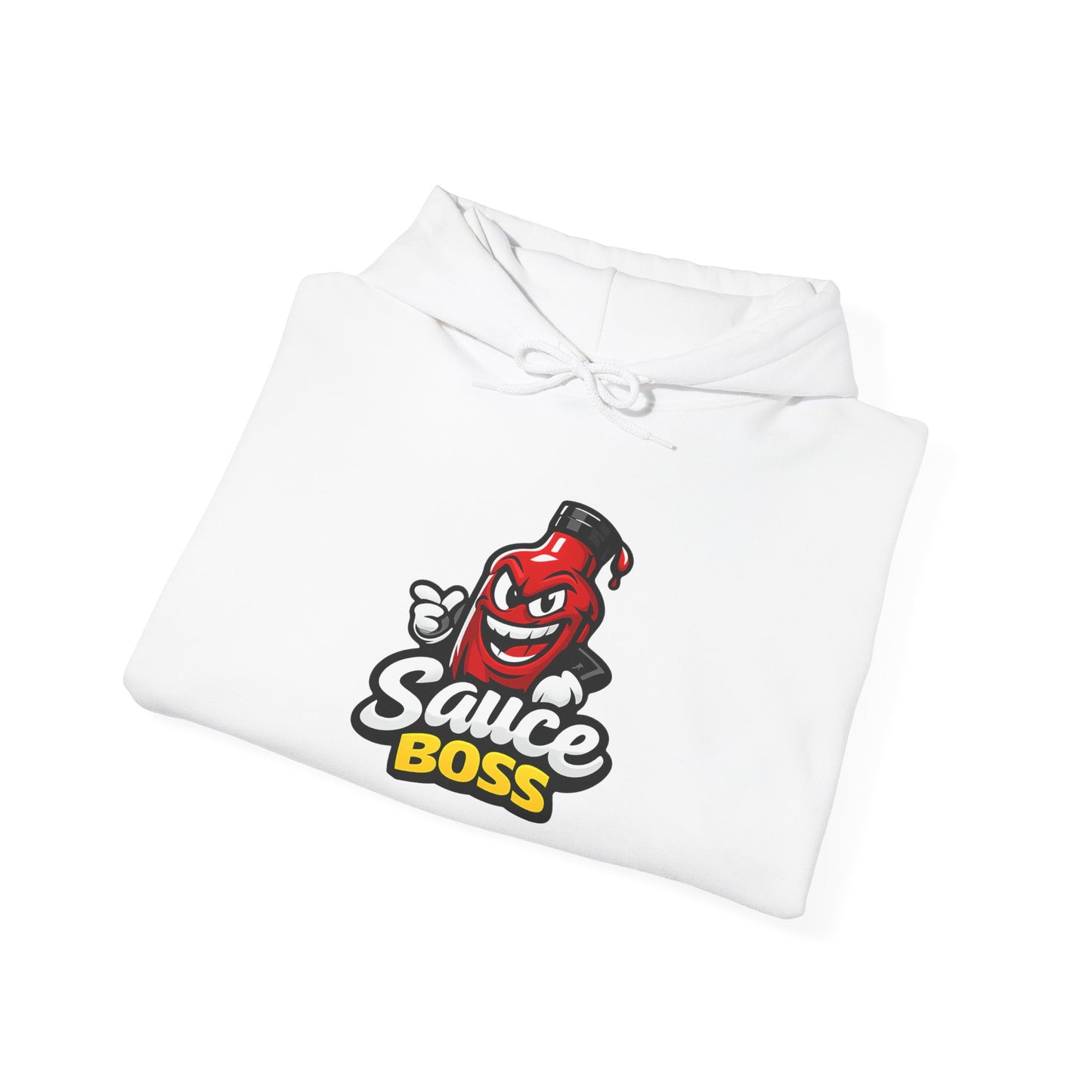 Sauce Boss Hoodie — Funny Hot Sauce Logo Pullover