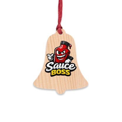 Sauce Boss Wooden Ornament — Funny BBQ Christmas Ornament