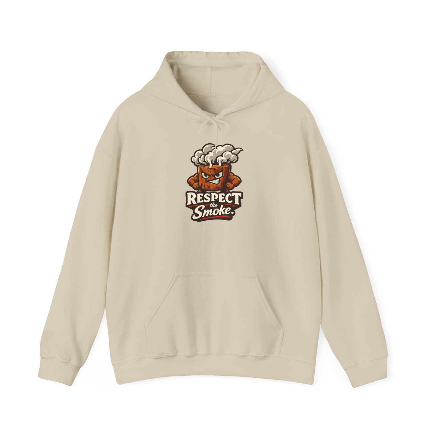 Respect the Smoke Hoodie – Retro Cartoon BBQ / Grilling Pullover