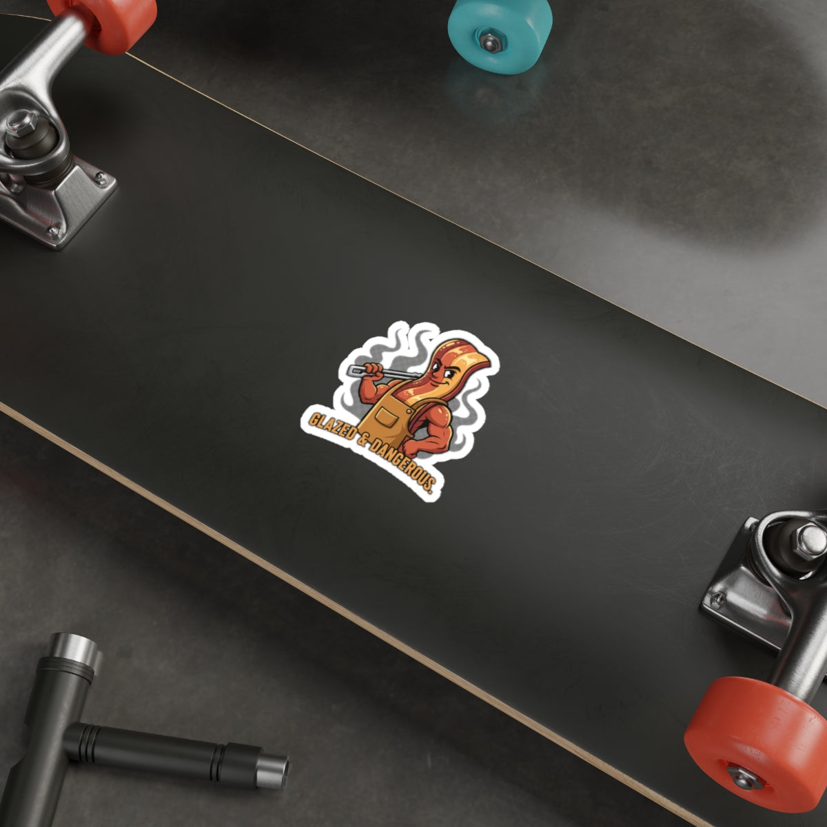 Glazed & Dangerous Die-Cut Sticker — Funny BBQ Sticker