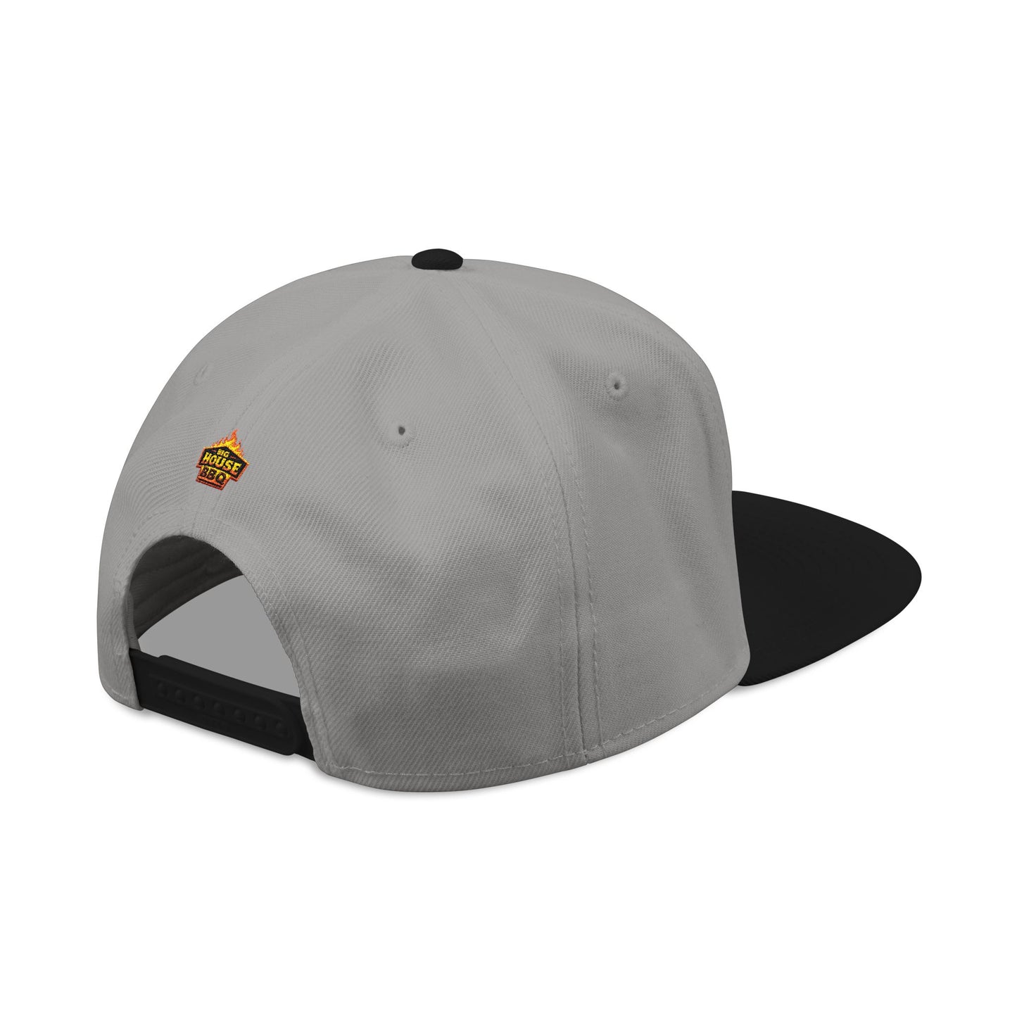 Embroidered Orange Mascot Snapback Hat — Retro Sports Logo Cap