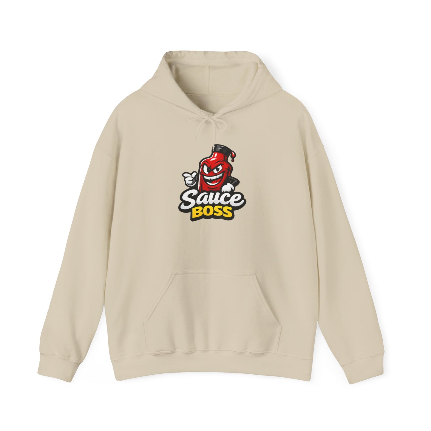 Sauce Boss Hoodie — Funny Hot Sauce Logo Pullover