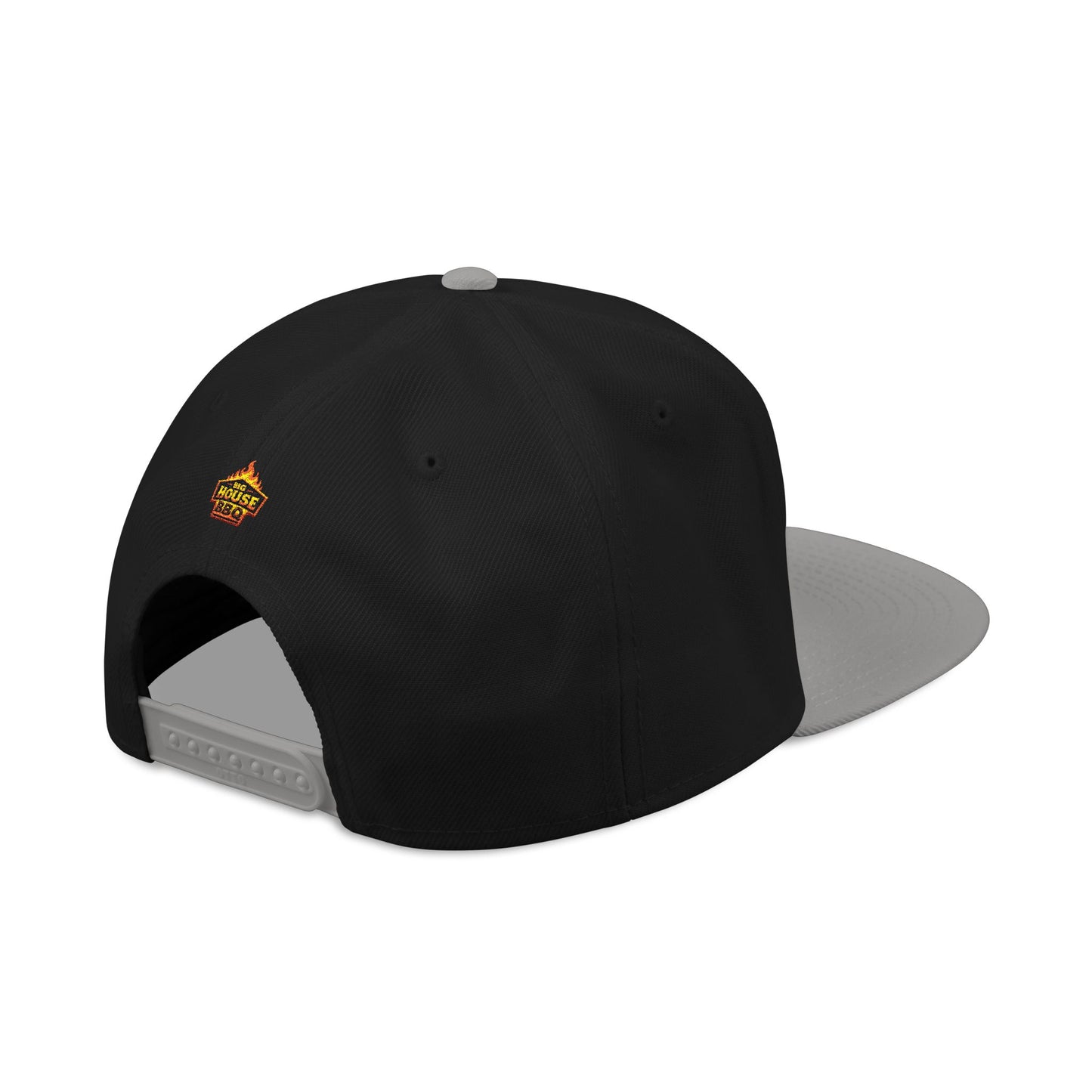 Embroidered Orange Mascot Snapback Hat — Retro Sports Logo Cap