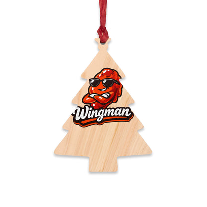Wingman Wooden Ornament — Funny BBQ Christmas Ornament