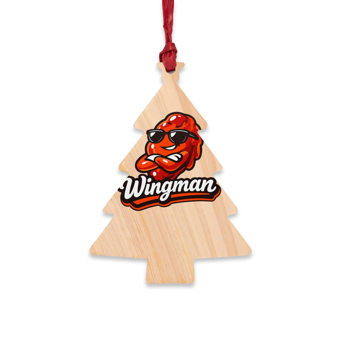 Wingman Wooden Ornament — Funny BBQ Christmas Ornament